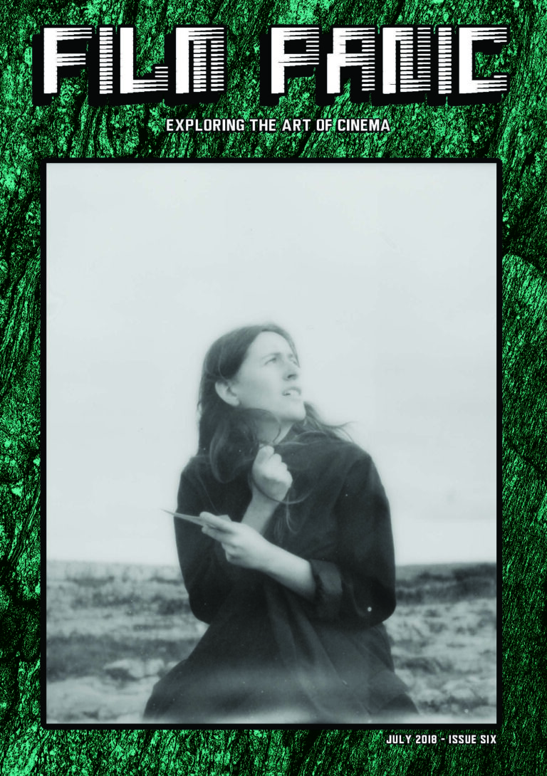 Cover of Film Panic Issue 6, July 2018, with a still from Phantom Islands