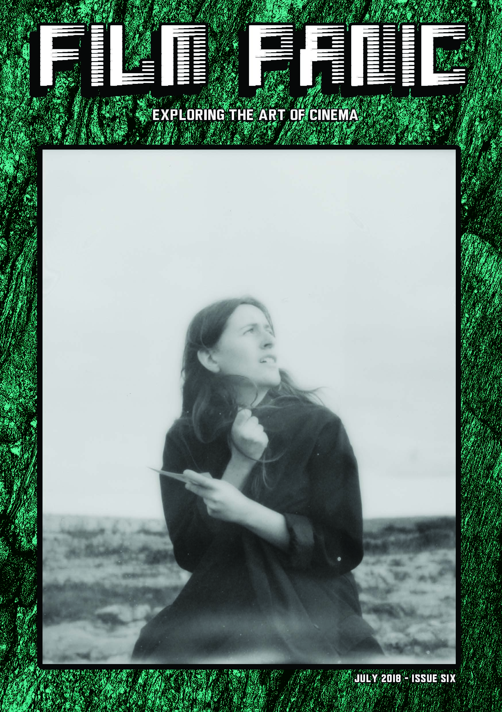 Cover of Film Panic Issue 6, July 2018, with a still from Phantom Islands
